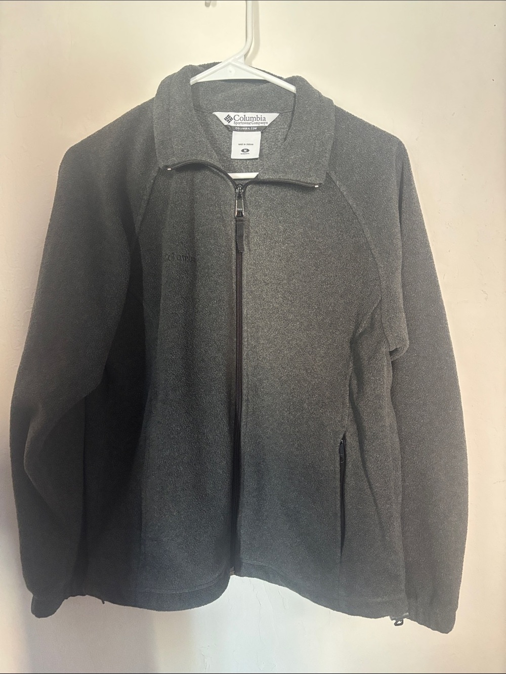 Columbia Full-Zip Fleece Jacket - Charcoal Gray